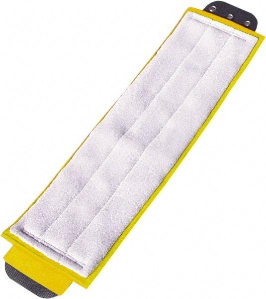 Unger - 1" Yellow Head Band, Large Microfiber Loop End Mop Pad - 4 Ply, Quick Change Connection, Use for General Purpose - Americas Tooling