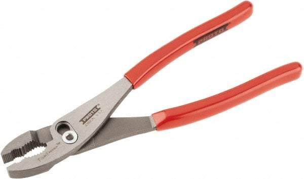 Proto - 10" OAL, 2-11/64" Jaw Length, 1-13/32" Jaw Width, Slip Joint Combination Pliers - 2 Positions, Serrated Jaw, Regular Nose Head, Standard Tool - Americas Tooling