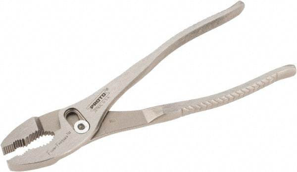 Proto - 8" OAL, 2-3/32" Jaw Length, 1-5/16" Jaw Width, Slip Joint Combination Pliers - 2 Positions, Serrated Jaw, Regular Nose Head, Standard Tool - Americas Tooling