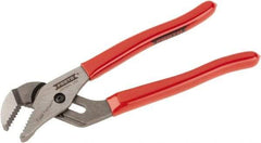 Proto - 7" OAL, 1-3/32" Max Capacity, 13/16" Jaw Length x 3/8" Jaw Width, 5 Position Gooseneck Tongue & Groove Pliers - Serrated Straight Jaws, Standard Head, Vinyl Handles - Americas Tooling