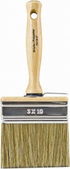 Wooster Brush - 4-3/4" Flat Hog Wall Brush - 2-3/4" Bristle Length, 5.44" Wood Threaded Wood Handle - Americas Tooling