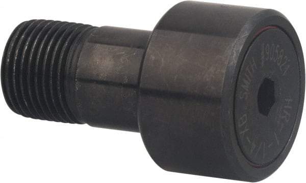 Accurate Bushing - 1-3/4" Roller Diam x 1" Width, 1" Stud Diam x 1-3/4" Length, Sealed Heavy Stud Cam Follower with Hex - Carbon Steel, 7/8" Thread Length, 1-14 Thread, 2-3/4" OAL, 7,600 Lb Dynamic Cap - Americas Tooling