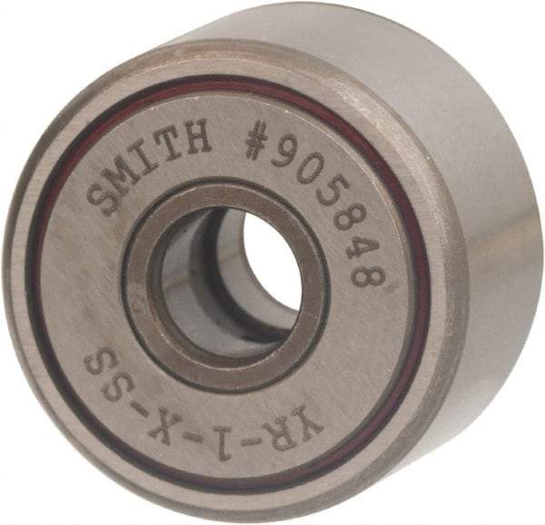 Accurate Bushing - 1-1/4" Roller Diam x 3/4" Width, Sealed Yoke Cam Follower - Stainless Steel, 0.81" OAL, 2,750 Lb Dynamic Cap - Americas Tooling