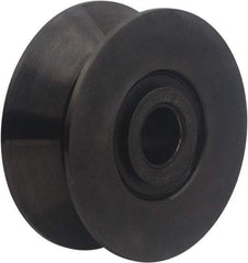 Accurate Bushing - 45mm Bore, 165mm Roller Diam x 68mm Width, Carbon Steel V-Grooved Yoke Roller - 148,100 N Dynamic Load Capacity, 71mm Overall Width - Americas Tooling