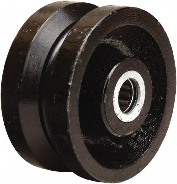 Hamilton - 4 Inch Diameter x 2 Inch Wide, Cast Iron Caster Wheel - 800 Lb. Capacity, 2-3/16 Inch Hub Length, 1/2 Inch Axle Diameter, Straight Roller Bearing - Americas Tooling