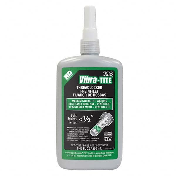 Vibra-Tite - 250 mL Bottle, Green, Medium Strength - Wicking Grade Threadlocker - Americas Tooling