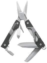 Gerber - 9 Piece, Scissors Multi-Tool Set - Black, 4" OAL, 2-13/32" Closed Length - Americas Tooling