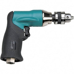 Dynabrade - 1/4" Keyed Chuck - Pistol Grip Handle, 500 RPM, 23 CFM, 0.4 hp - Americas Tooling