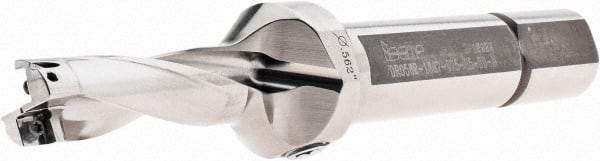 Iscar - 1.69" Max Drill Depth, 3xD, 9/16" Diam, Indexable Insert Drill - 3/4" Shank Diam, Straight Shank - Americas Tooling