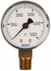 Wika - 2" Dial, 1/4 Thread, 0-5,000 Scale Range, Pressure Gauge - Lower Connection Mount, Accurate to 3-2-3% of Scale - Americas Tooling