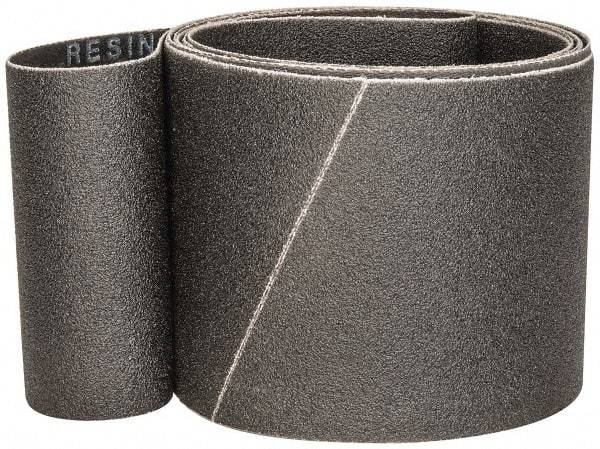 Made in USA - 4" Wide x 106" OAL, 80 Grit, Silicon Carbide Abrasive Belt - Silicon Carbide, Medium, Coated, X/Y Weighted Cloth Backing, Wet/Dry, Series S181 - Americas Tooling