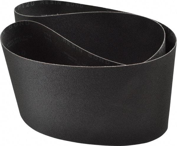 Made in USA - 6" Wide x 48" OAL, 120 Grit, Silicon Carbide Abrasive Belt - Silicon Carbide, Fine, Coated, X/Y Weighted Cloth Backing, Wet/Dry, Series S181 - Americas Tooling