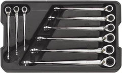 GearWrench - 9 Piece, 5/16" to 3/4", 12 Point Ratcheting Combination Wrench/X-Beam Set - Inch Measurement Standard, Chrome Finish, Comes in Plastic Tray - Americas Tooling