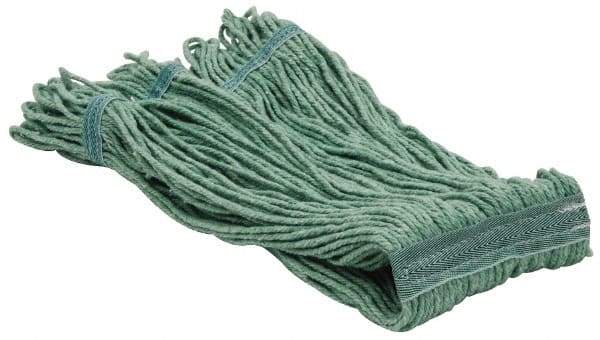 PRO-SOURCE - 5" Green Head Band, Medium PET Loop End Mop Pad - 4 Ply, Quick Change Connection, Use for General Purpose - Americas Tooling