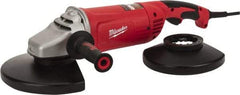 Milwaukee Tool - 7 & 9" Wheel Diam, 6,000 RPM, Corded Angle & Disc Grinder - 5/8-11 Spindle, 120 Volts, 15 Amps, Front Exhaust - Americas Tooling