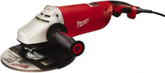 Milwaukee Tool - 7 & 9" Wheel Diam, 6,000 RPM, Corded Angle & Disc Grinder - 5/8-11 Spindle, 120 Volts, 15 Amps, Front Exhaust - Americas Tooling