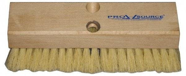 PRO-SOURCE - 2" Bristle Length, Tampico Scrub Brush - 10" OAL, Tapered Handle, Hardwood Block - Americas Tooling