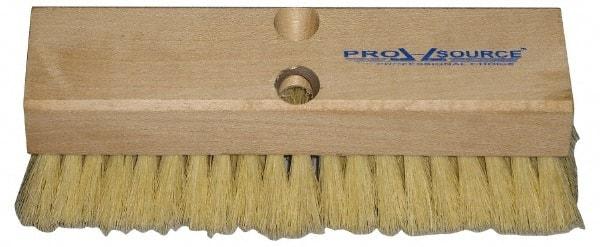 PRO-SOURCE - 2" Bristle Length, Polypropylene Scrub Brush - 10" OAL, Tapered Handle, Hardwood Block - Americas Tooling