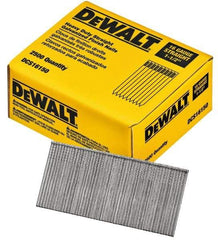 DeWALT - 16 Gauge 1-1/2" Long Finishing Nails for Power Nailers - Grade 2 Steel, Galvanized Finish, Straight Stick Collation - Americas Tooling