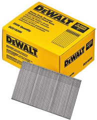 DeWALT - 16 Gauge 2" Long Finishing Nails for Power Nailers - Grade 2 Steel, Galvanized Finish, Straight Stick Collation - Americas Tooling