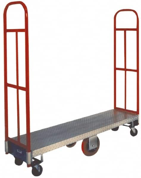 Win-Holt - 1,850 Lb Capacity Steel Warehouse Truck - Steel Diamond Embossed Deck, 16" OAW - Americas Tooling