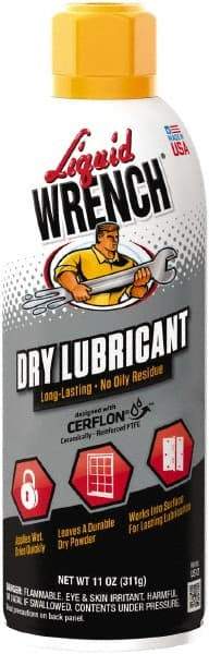 Liquid Wrench - 11 oz Aerosol Dry Film with PTFE Lubricant - Clear, -300°F to 650°F - Americas Tooling