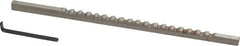 Value Collection - 3mm Keyway Width, Style A, Keyway Broach - High Speed Steel, Bright Finish, 1/8" Broach Body Width, 13/64" to 1-1/8" LOC, 5" OAL - Americas Tooling