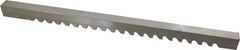 Value Collection - 16mm Keyway Width, Style E-1, Keyway Broach - High Speed Steel, Bright Finish, 3/4" Broach Body Width, 1" to 6" LOC, 15-1/2" OAL - Americas Tooling