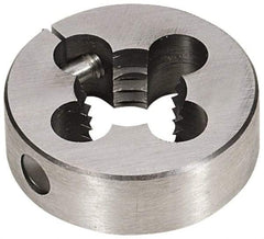 Interstate - 3/4-28 Thread, 1-1/2" Outside Diam High Speed Steel Round Die - Right Hand Thread, Adjustable - Exact Industrial Supply