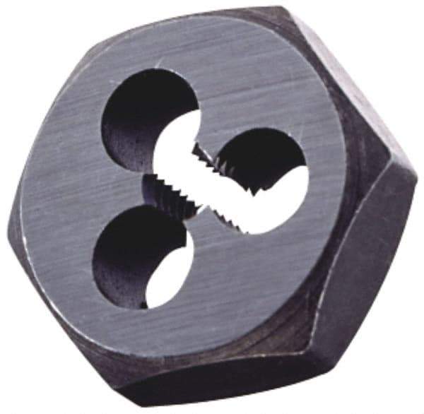 Irwin - 11/16-11 UNS Thread, 1-7/16" Hex, Right Hand Thread, Hex Rethreading Die - Carbon Steel, 3/4" Thick - Exact Industrial Supply