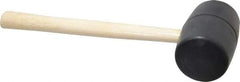 Value Collection - 2 Lb Head Rubber Mallet - 16-1/2" OAL, Wood Handle - Americas Tooling