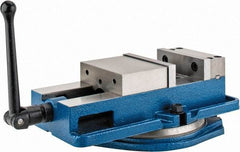 Interstate - 6" Jaw Width, 7-1/2" Jaw Opening Capacity, Horizontal Swivel Machine Vise - Manual Operation, 6,600 Lb Capacity, 1 Station, 16-3/4" Long x 4-3/8" High x 1-1/2" Deep, 1-1/2" Jaw Height - Americas Tooling