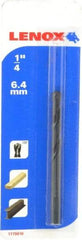 Lenox - 1/4" Pin Diam, 3-1/4" Long High Speed Steel Pilot Drill - 1-1/4 to 6" Tool Diam Compatibility, Compatible with Hole Cutters - Americas Tooling