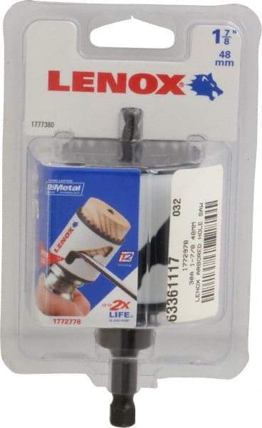 Lenox - 1-7/8" Diam, 1-9/16" Cutting Depth, Hole Saw - Bi-Metal Saw, Toothed Edge - Americas Tooling