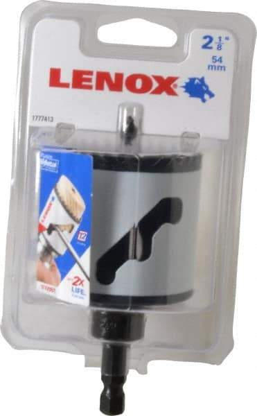 Lenox - 2-1/8" Diam, 1-9/16" Cutting Depth, Hole Saw - Bi-Metal Saw, Toothed Edge - Americas Tooling