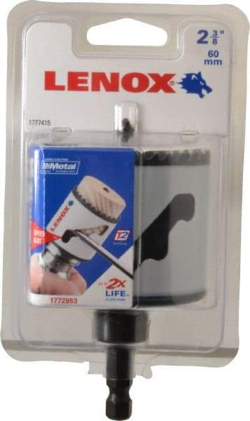 Lenox - 2-3/8" Diam, 1-9/16" Cutting Depth, Hole Saw - Bi-Metal Saw, Toothed Edge - Americas Tooling