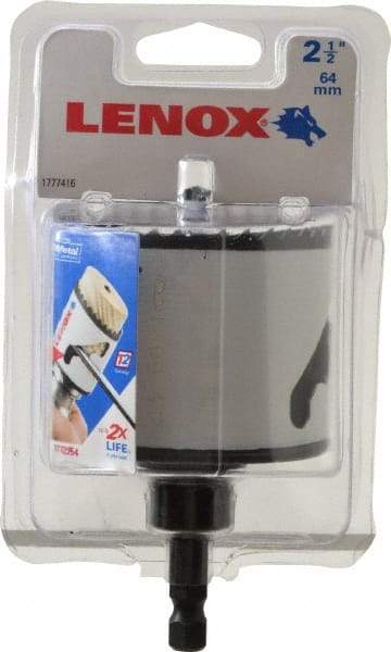 Lenox - 2-1/2" Diam, 1-9/16" Cutting Depth, Hole Saw - Bi-Metal Saw, Toothed Edge - Americas Tooling