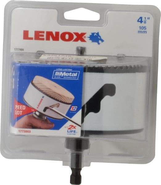 Lenox - 4-1/8" Diam, 1-9/16" Cutting Depth, Hole Saw - Bi-Metal Saw, Toothed Edge - Americas Tooling