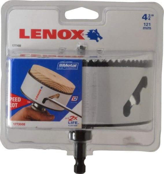 Lenox - 4-3/4" Diam, 1-9/16" Cutting Depth, Hole Saw - Bi-Metal Saw, Toothed Edge - Americas Tooling