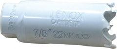 Lenox - 7/8" Diam, 1-1/2" Cutting Depth, Hole Saw - Carbide-Tipped Saw, Toothed Edge - Americas Tooling