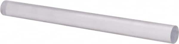Made in USA - 1' Long, 1-1/2" Diam, Polycarbonate Plastic Rod - Clear - Americas Tooling