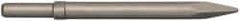 PRO-SOURCE - 10.2" OAL, Moil Point Chisel - Round Shank, Alloy Steel - Americas Tooling