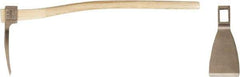 Ampco - 5 Lb Head Adze - 34" OAL, 5" Long Blade, 34" Long Handle, Wood Standard Handle, 11" Long Head - Americas Tooling