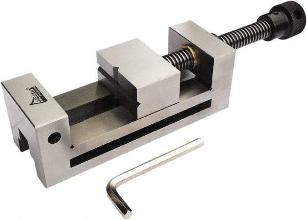 Gibraltar - 2-3/4" Jaw Width, 3" Jaw Opening Capacity, 1-9/16" Jaw Height, Toolmaker's Vise - Flat Jaw, 0.003" Parallelism, 0.005" Squareness, 254mm OAL x 4-1/4" OAH - Americas Tooling