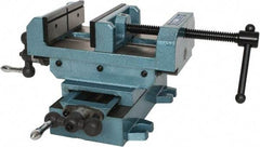 Wilton - 6" Jaw Opening Capacity x 2" Throat Depth, Horizontal Drill Press Vise - 6" Wide x 2" High Jaw, Cross Slide Base, Standard Speed, 9-1/2" OAL x 7-1/4" Overall Height, Cast Iron - Americas Tooling