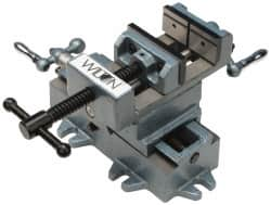 Wilton - 3" Jaw Opening Capacity x 1-1/8" Throat Depth, Horizontal Drill Press Vise - 3" Wide x 1-1/8" High Jaw, Cross Slide Base, Standard Speed, 6" OAL x 5-5/8" Overall Height, Cast Iron - Americas Tooling