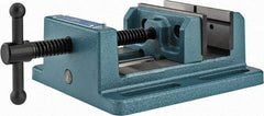 Wilton - 4" Jaw Opening Capacity x 1-1/2" Throat Depth, Horizontal Drill Press Vise - 4" Wide x 1-1/2" High Jaw, Stationary Base, Standard Speed, 6" OAL x 2.88" Overall Height, Cast Iron - Americas Tooling