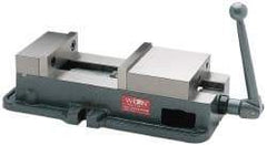 Wilton - 8" Jaw Width, 7-1/2" Jaw Opening Capacity, Horizontal Stationary Machine Vise - Manual Operation, 1 Station, 28" Long x 11" High x 2-1/2" Deep, 2-1/4" Jaw Height, 85,000 psi Max Clamp Force, Ductile Alloy - Americas Tooling