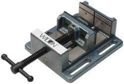 Wilton - 8" Jaw Opening Capacity x 2" Throat Depth, Horizontal Drill Press Vise - 8" Wide x 2" High Jaw, Stationary Base, Standard Speed, 11" OAL x 3.56" Overall Height, Cast Iron - Americas Tooling