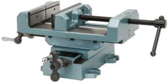 Wilton - 8" Jaw Opening Capacity x 2" Throat Depth, Horizontal Drill Press Vise - 8" Wide x 2" High Jaw, Cross Slide Base, Standard Speed, 11" OAL x 7-1/4" Overall Height, Cast Iron - Americas Tooling